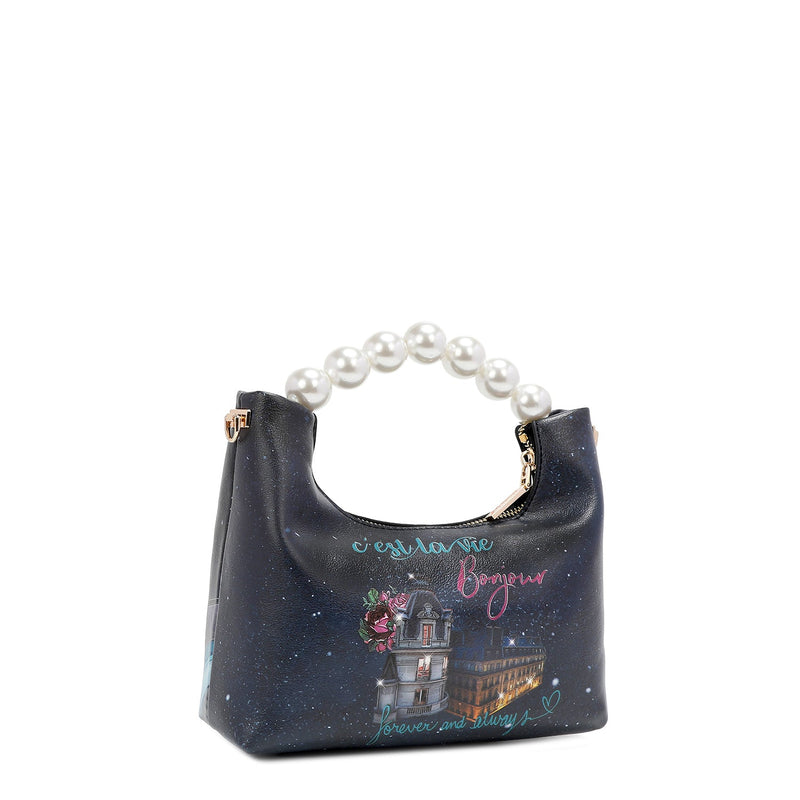 HANDBAG WITH PEARL HANDLE "<tc><tc>Tonight For You</tc></tc>"