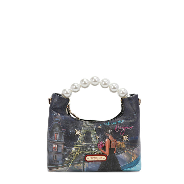 HANDBAG WITH PEARL HANDLE "<tc><tc>Tonight For You</tc></tc>"