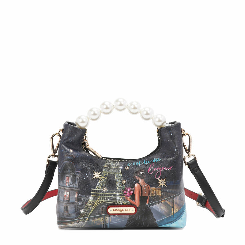 HANDBAG WITH PEARL HANDLE "<tc><tc>Tonight For You</tc></tc>"